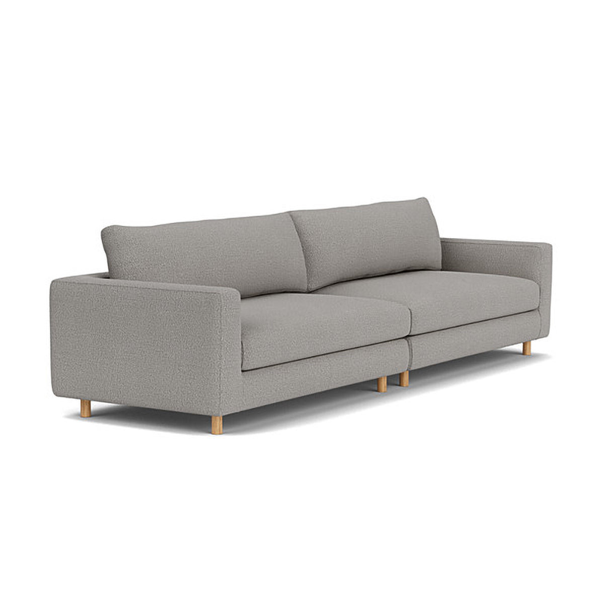 Modern Dylan Boucle 4-Seater Sofa - Soft Chenille Fabric Sectional Couch for Living Room, Lounge & Family Room - Comfortable Mid-Century Style Sofa for Home Decor