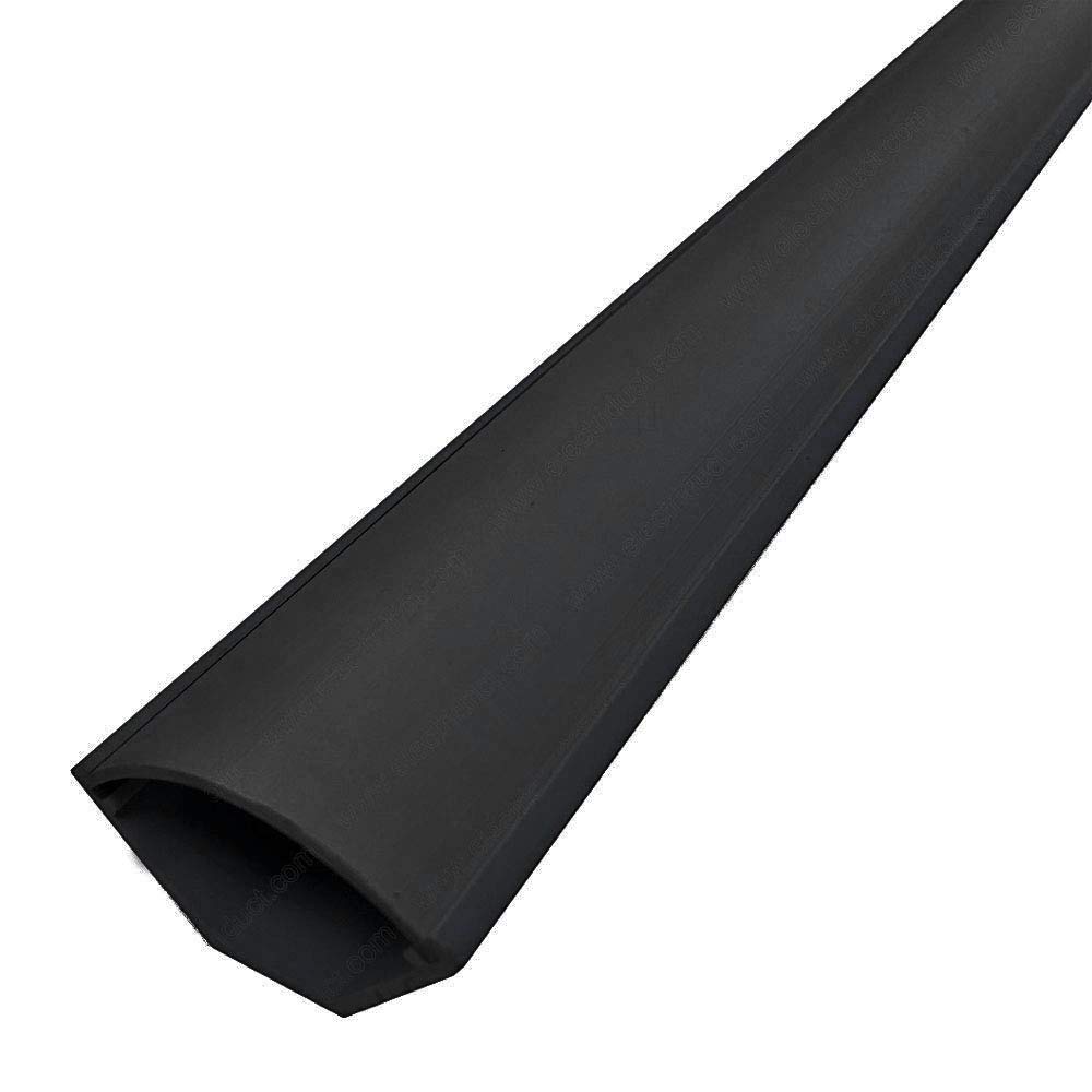 Electriduct Medium Corner Duct Cable Raceway (1150 Series) - 5 Feet Black Cable Management System - 20 Pack - Perfect for Home & Office Wire Organization