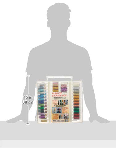 Sulky Metallics Slimline Dream Assortment Storage Box - Metallic Thread Organizer for Sewing, Quilting & Crafting - Perfect for Needlework, Embroidery & DIY Projects