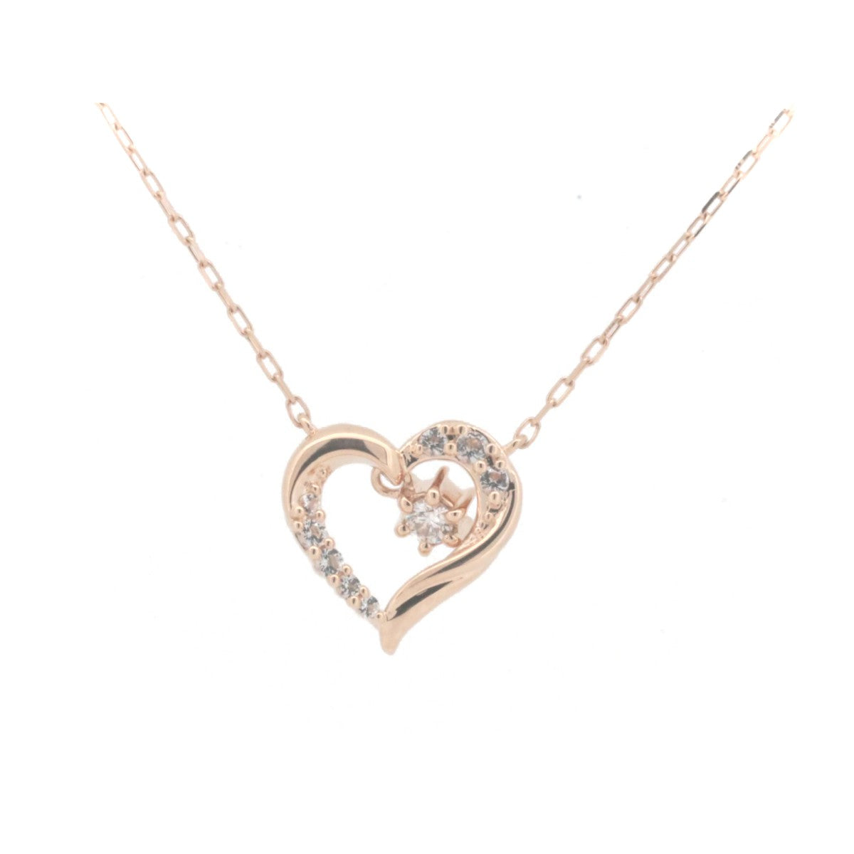4℃ Diamond Semi-Transparent Stone K10PG Necklace for Women - Elegant 18K Gold Plated Pendant Jewelry Gift for Anniversary, Valentine's Day & Special Occasions