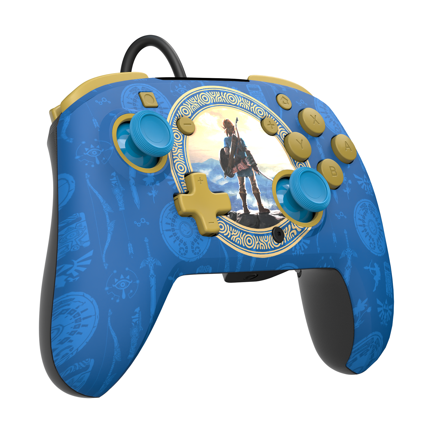 Nintendo Switch Hyrule Blue REMATCH Controller - Wireless Pro Gamepad for Nintendo Switch & OLED - Ergonomic Design for Long Gaming Sessions - Perfect for Zelda Fans & Multiplayer Gaming