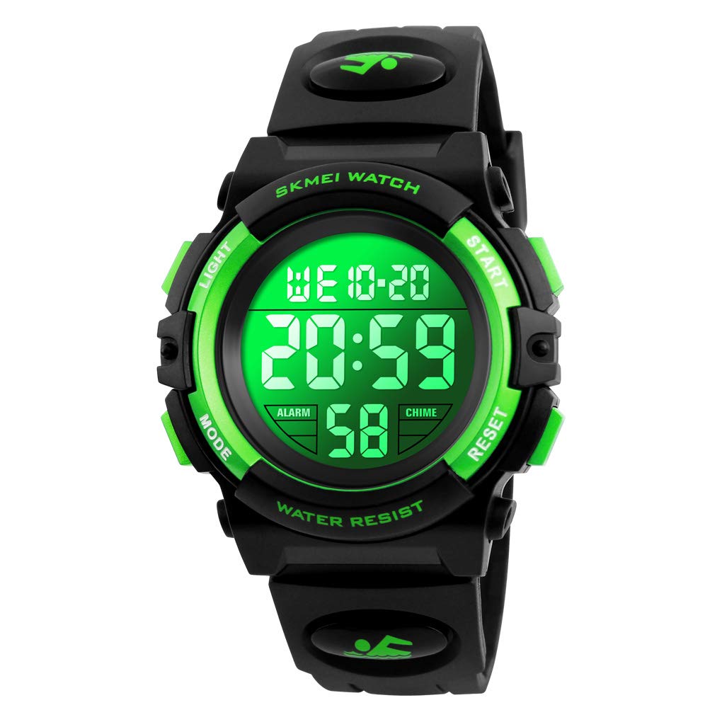 **Digital Sports Watch for Boys & Girls - Waterproof Kids Wristwatch with Alarm, Stopwatch, 12/24H Time & Calendar - Perfect for Outdoor Activities, Swimming & School (Ages 3-15)**