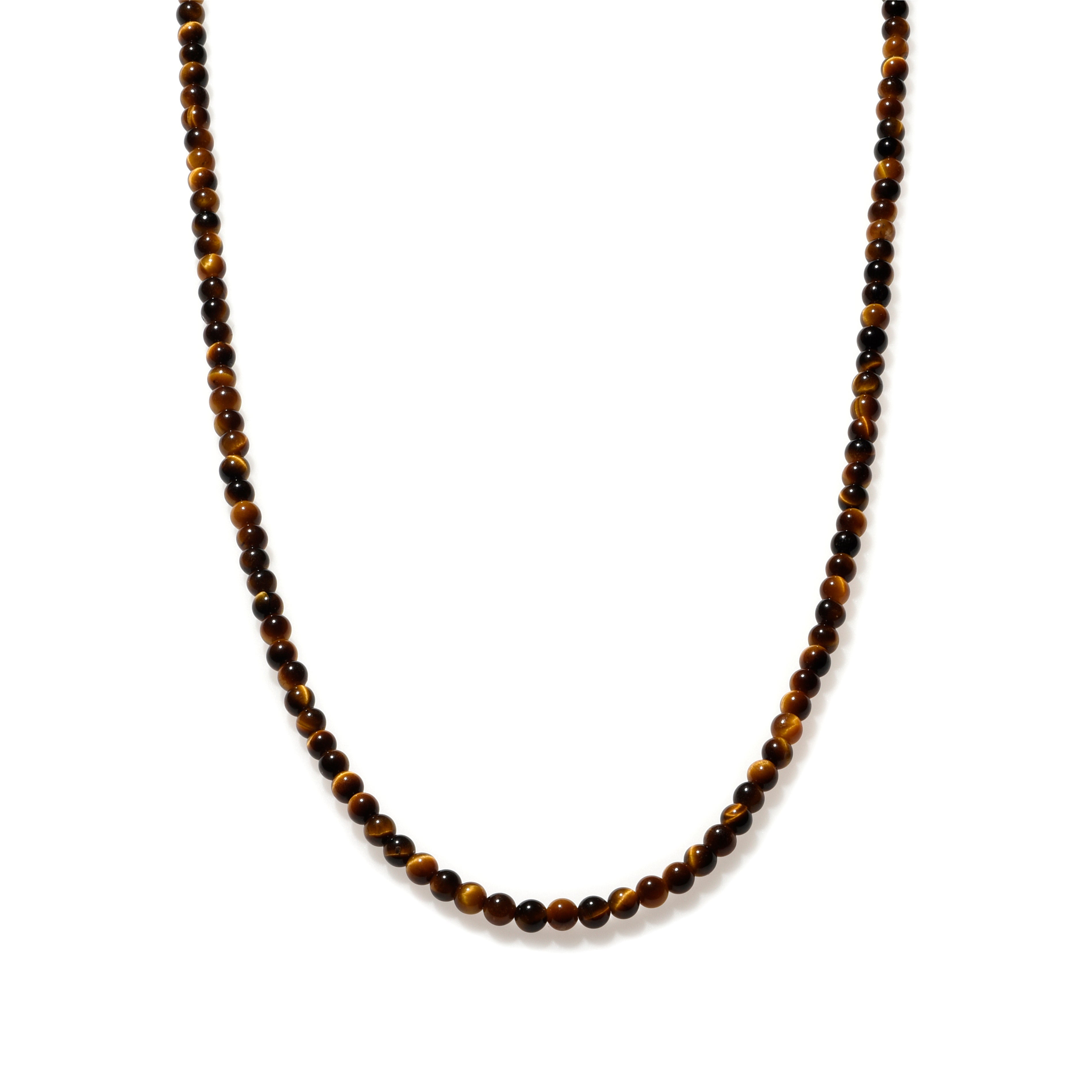 Tiger Eye Beaded Necklace Mini - Natural Stone Jewelry for Women, Healing Crystal Necklace for Protection & Good Luck | Perfect for Meditation, Yoga & Spiritual Gifts