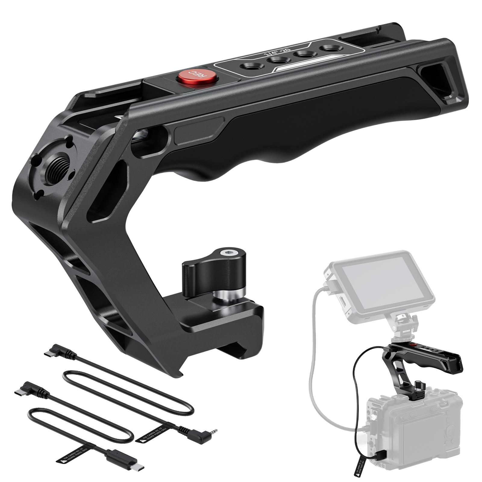 NEEWER PG005E NATO Top Handle for DSLR Camera - Lightweight & Durable Camera Grip for Vlogging, Filmmaking, and Photography