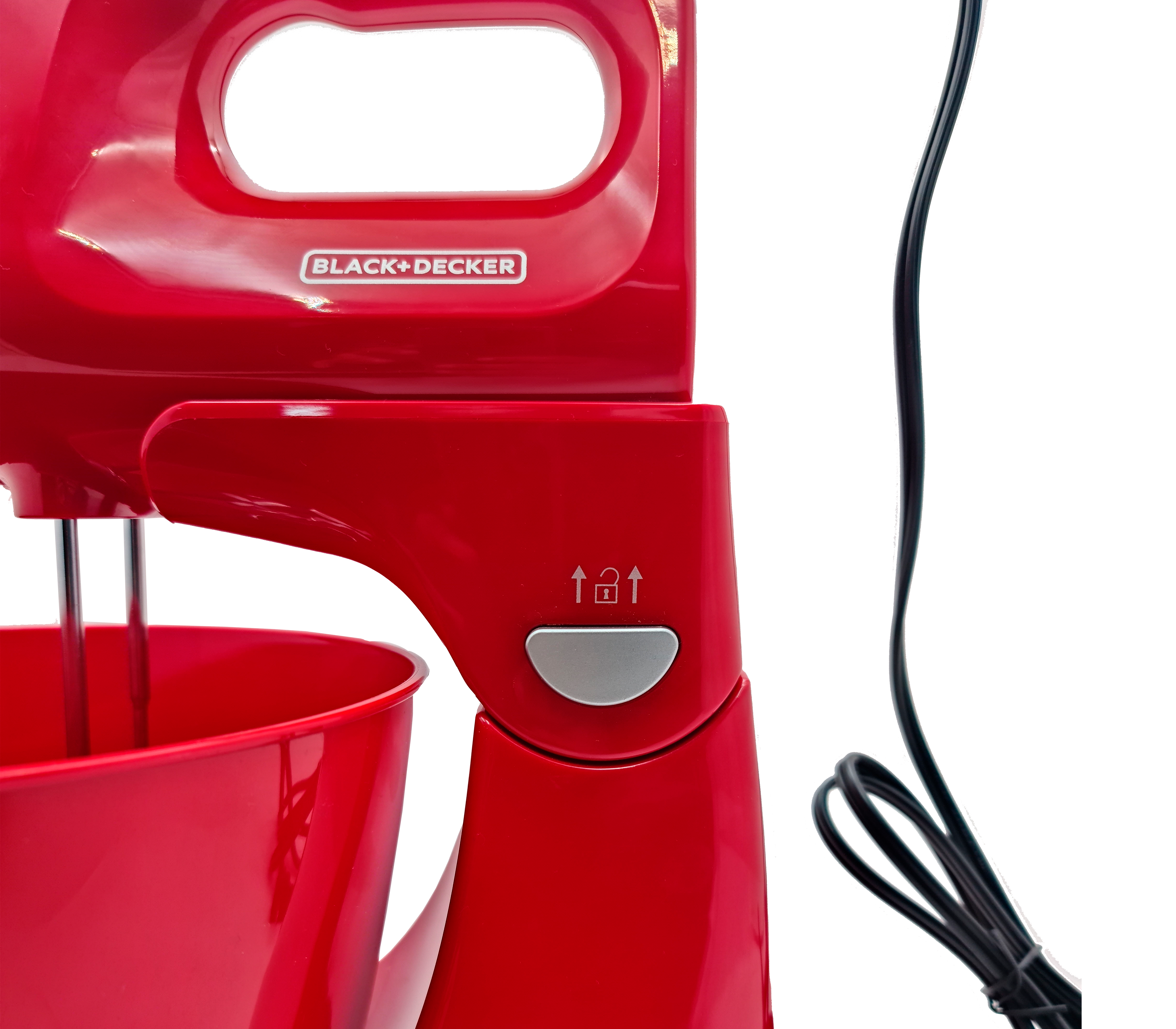 2-in-1 Red Stand Mixer with 5-Speed Settings | Black & Decker | Perfect for Baking Cakes, Cookies & Dough | Commercial & Home Kitchen Use