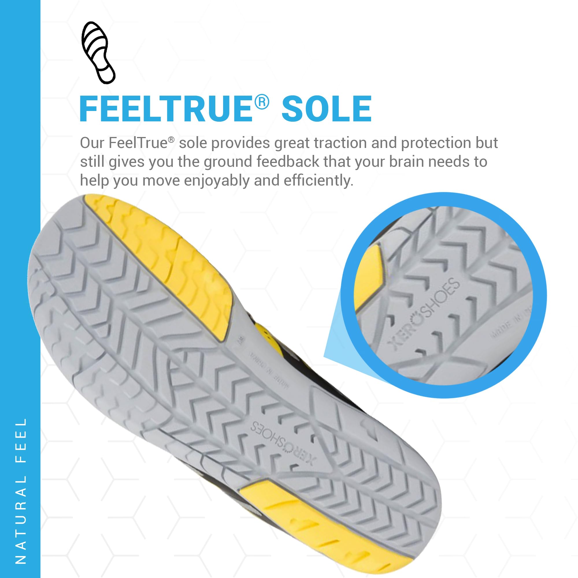 Xero Shoes Men's HFS Original Barefoot Running Shoes - Lightweight Minimalist Trail Runners for Natural Movement | Perfect for Trail Running, Hiking & Gym Workouts