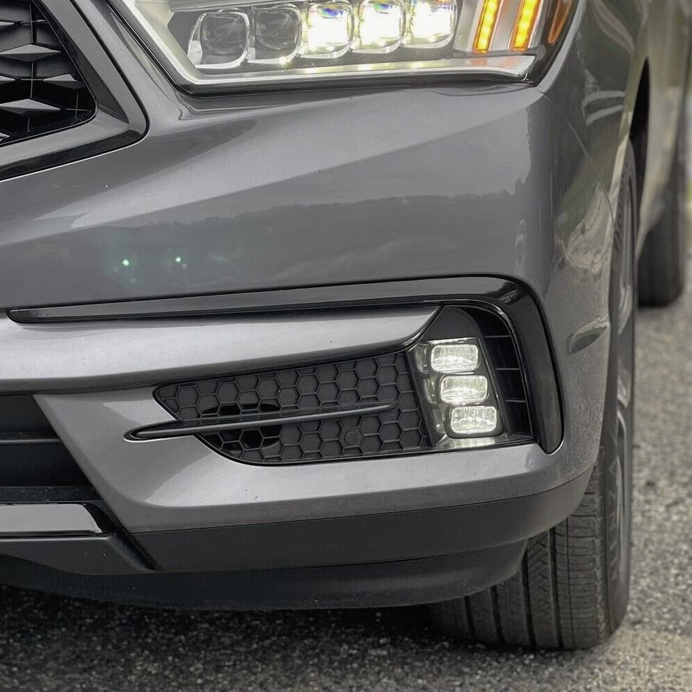 Kojem LED Fog Lights Compatible with 2017-2020 Honda Acura MDX - 5 Door Fog Lamp Assembly Pair (Left & Right) - Replacement for 08V31-TZ5-200B - Enhanced Visibility for Night Driving & Bad Weather Conditions