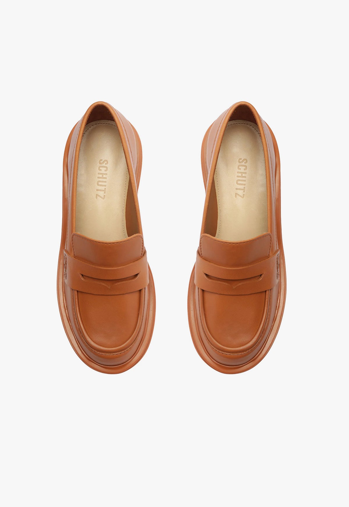 Viola Women's Leather Tractor Flat Shoes - Comfortable Slip-On Loafers for Casual Wear, Office & Travel