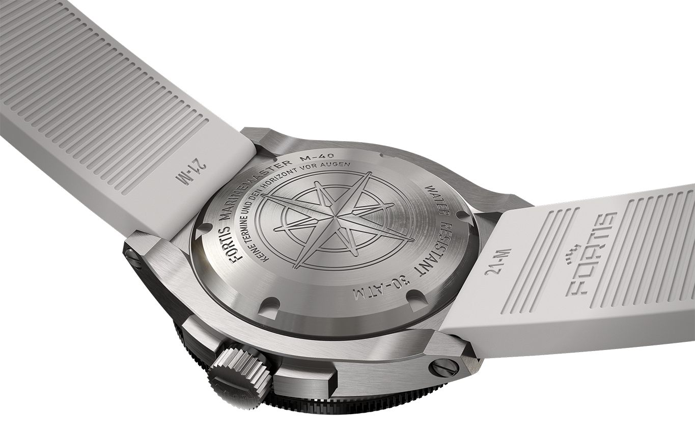 Fortis Marinemaster M 40 Snow White Horizon Strap - Premium Swiss Dive Watch Band for Men | Waterproof & Durable for Scuba Diving, Swimming & Outdoor Adventures