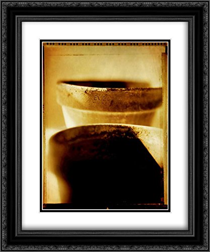 Stefko Bob 15x17 Black Ornate Framed Double Matted Museum Art Print - Terracotta Pots IV Wall Decor for Living Room, Bedroom & Office