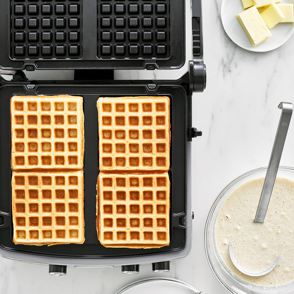Elite 3-in-1 Multi Grill, Griddle & Waffle Maker - Premium Stainless Steel Countertop Appliance for Pancakes, Burgers & Sandwiches | Perfect for Breakfast, BBQ & Family Gatherings