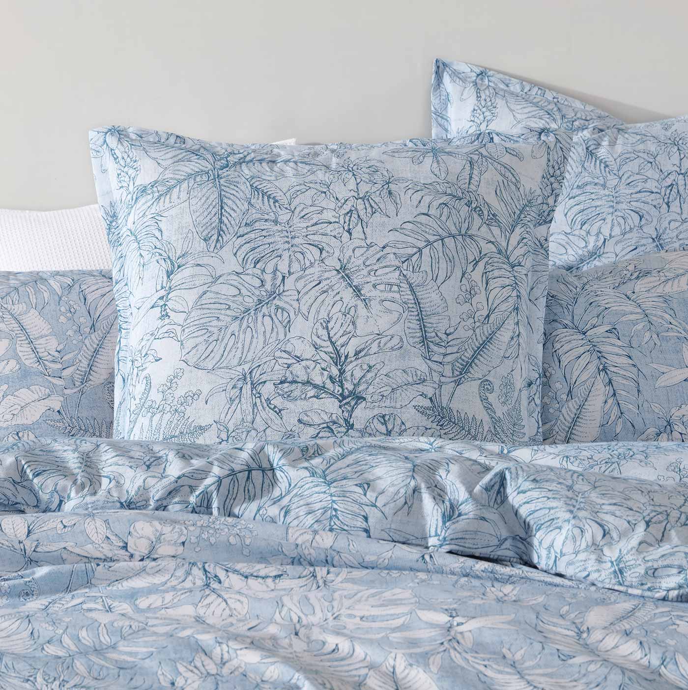 Laka Denim Quilt Cover Set - Soft & Durable Cotton Bedding by Logan & Mason | Perfect for Modern Bedrooms, Guest Rooms & Cozy Home Decor