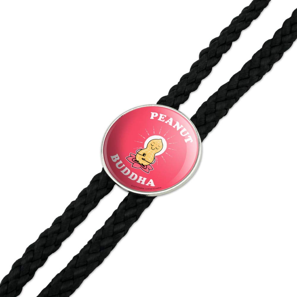 GRAPHICS & MORE Peanut Buddha Butter Funny Humor Western Southwest Cowboy Necktie Bow Bolo Tie - Unique Western Accessory for Cowboy Parties, Rodeos & Southwestern Fashion