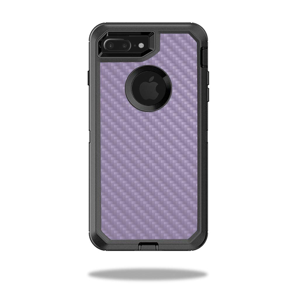 Premium Carbon Fiber Skin for OtterBox Defender iPhone 8 Plus - Lavender | Protective & Durable Textured Cover | Easy to Apply & Remove | Made in USA | Perfect for Daily Protection & Style Upgrade