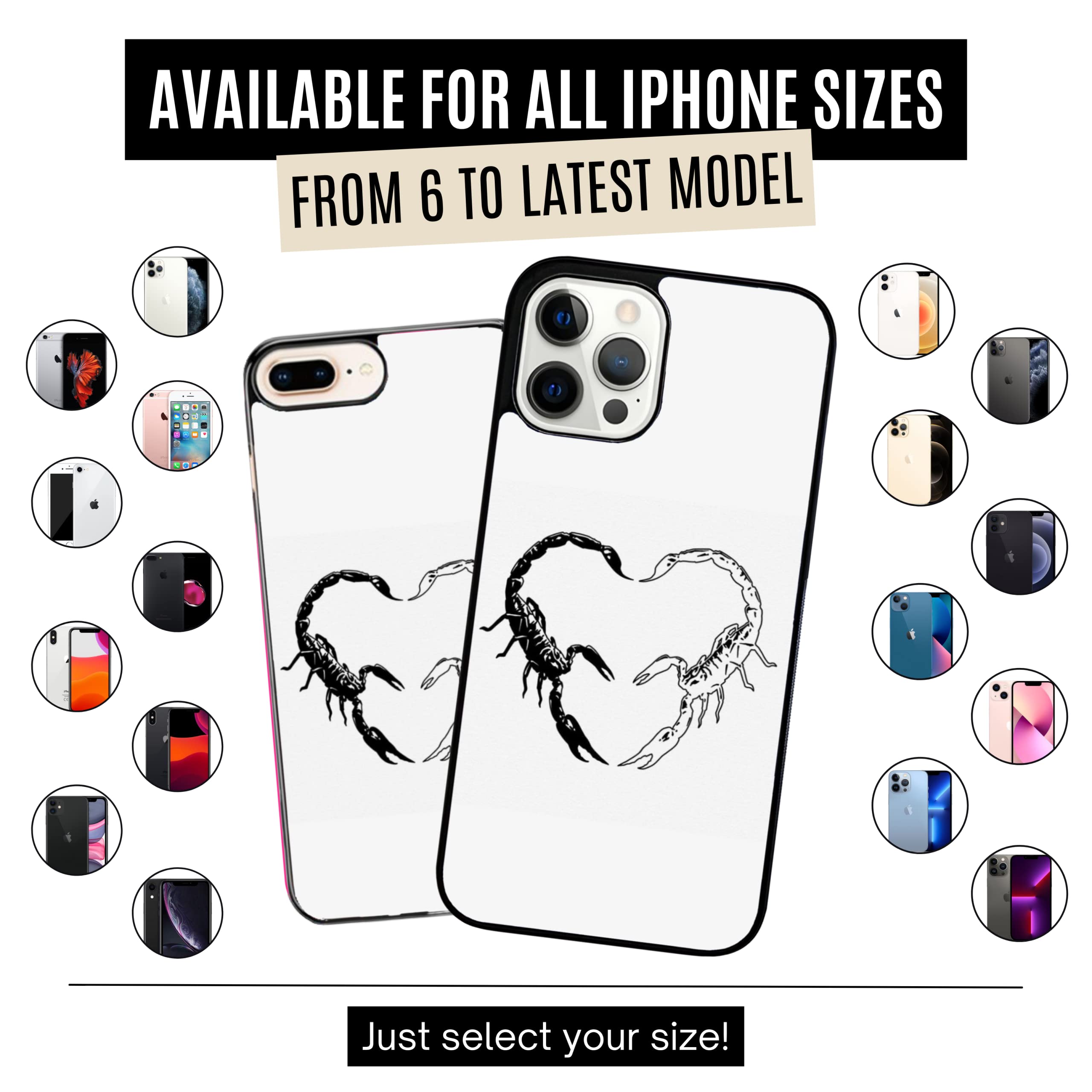 Scorpio Zodiac Sign iPhone 13 Pro Case - Minimalist Scorpion Heart Love Symbol Design - Durable Shockproof Slim TPU Rubber Cover with Non-Slip Grip - Perfect for Daily Use, Work & Travel Protection