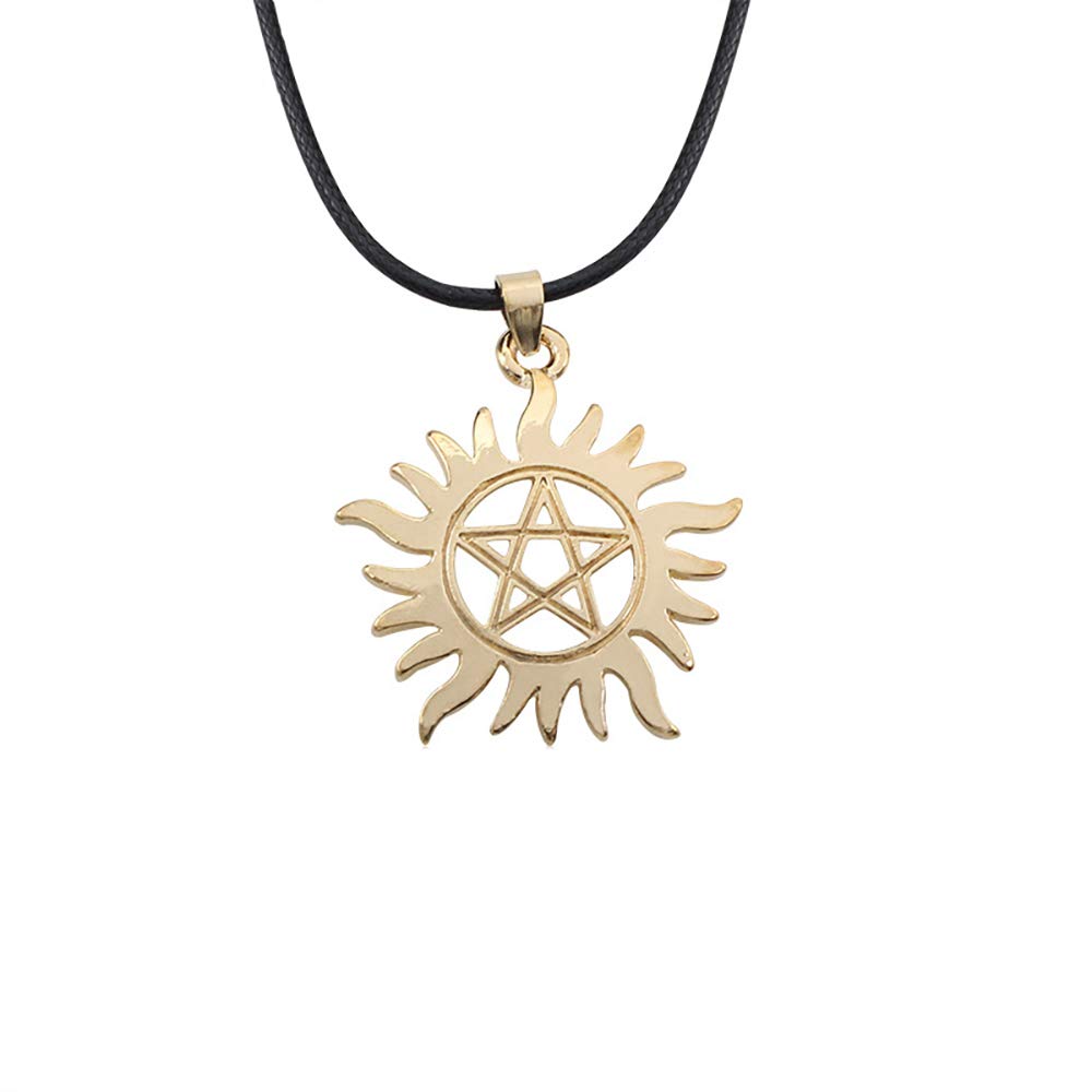 Wicca Pagan Necklace - Pentagram Pentacle Star Sun Pendant Charm Jewelry for Women & Men | Gothic Witchcraft, Spiritual Protection & Fashion Accessory