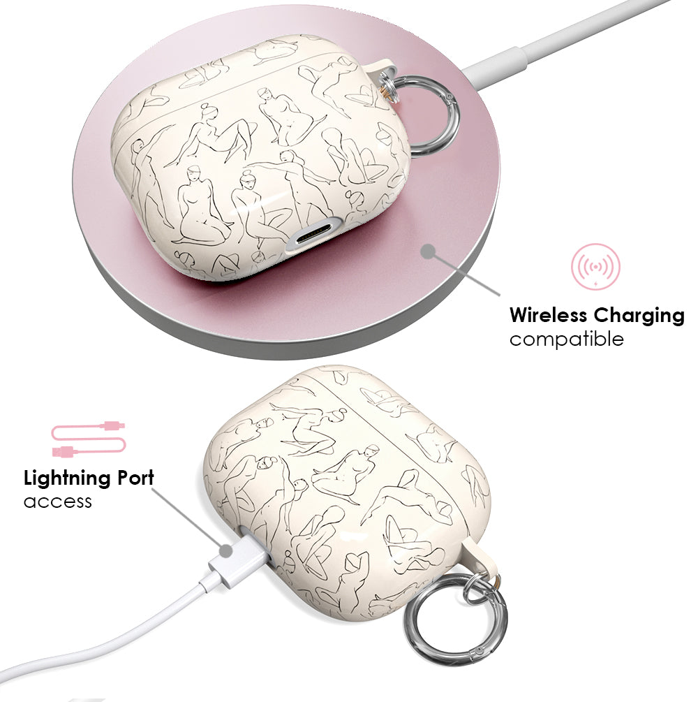 Stylish Protective AirPods Case for Women & Men - Trendy Cute Cover for AirPods Pro/1/2/3 - Perfect for Workouts, Travel & Daily Use
