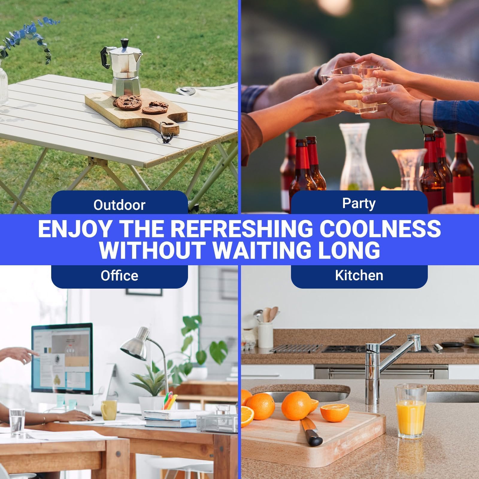 Portable Countertop Ice Maker Machine - 26lbs/24Hrs, Makes 9 Ice Cubes in 6 Minutes, Self-Cleaning with Ice Basket & Scoop - Perfect for Home, Kitchen, Office, Camping, RV & Outdoor Parties