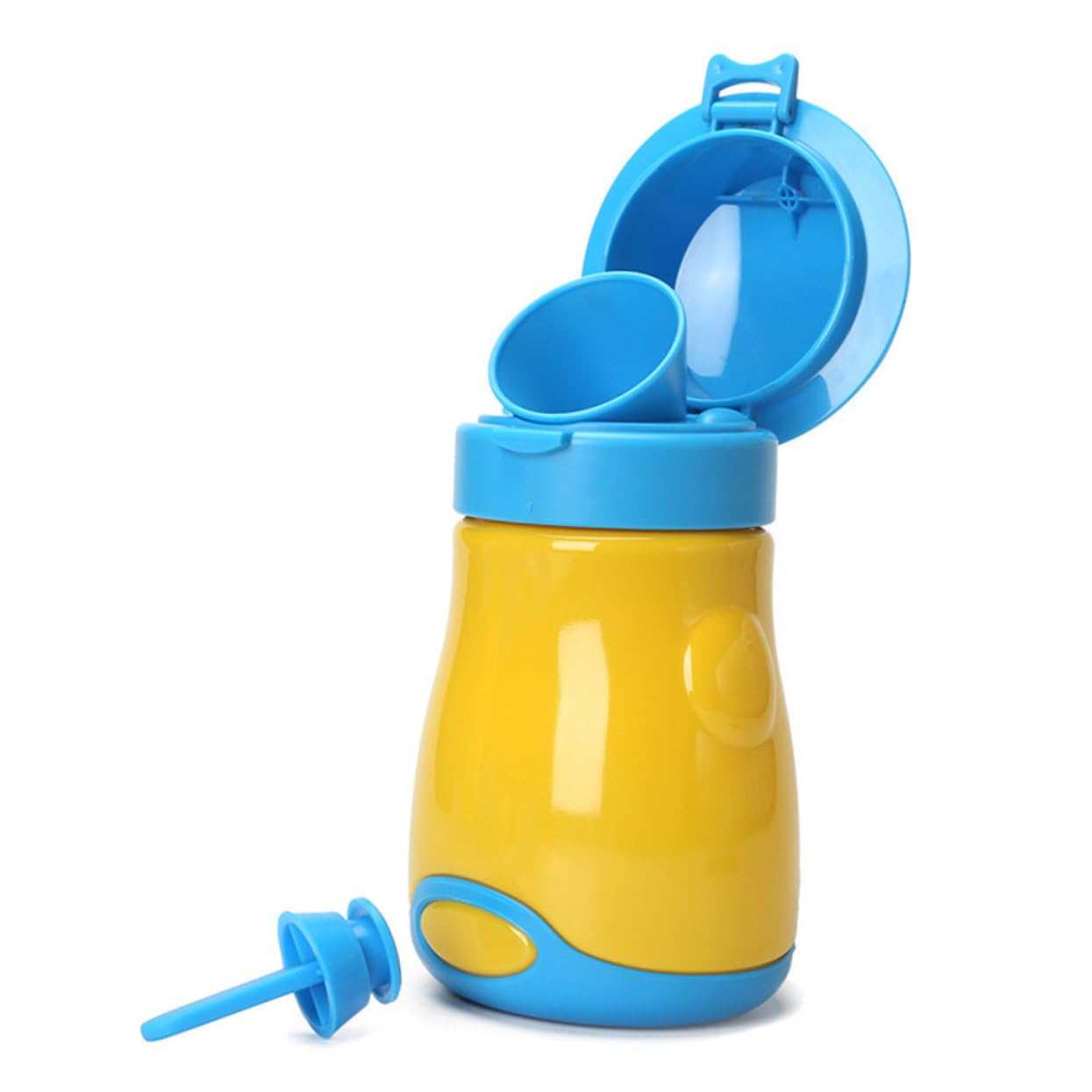 UPKOCH 3-Pack Portable Urinal Bottle for Kids - Emergency Car Toilet Travel Potty with Leak-Proof Lid (Yellow) - Ideal for Road Trips, Camping & Long Drives