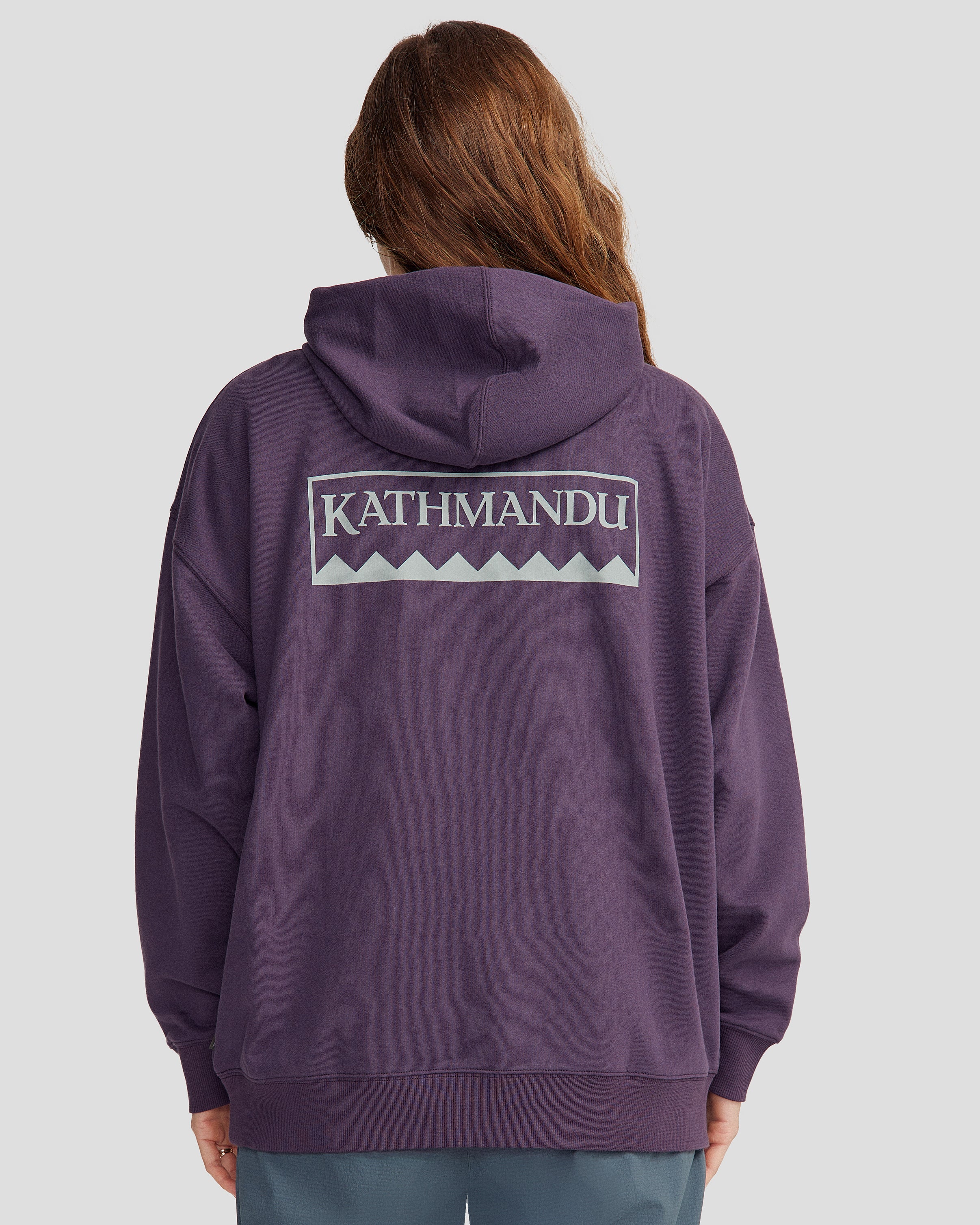 Heritage Logo Women's Slouchy Brushed Fleece Hoodie - Cozy Pullover Sweatshirt for Casual Wear & Lounge Outfits