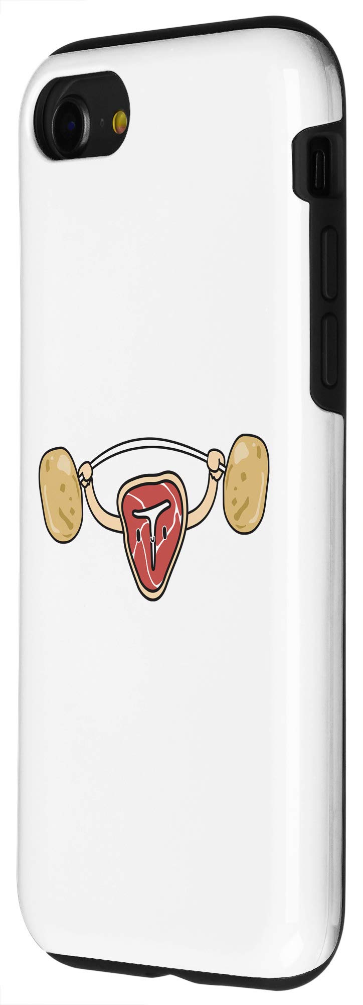iPhone SE (2020)/7/8 Funny Food Gym Case - Steak & Potatoes Design for Squat & Barbell Workouts | Perfect for Fitness Enthusiasts & Gym Lovers