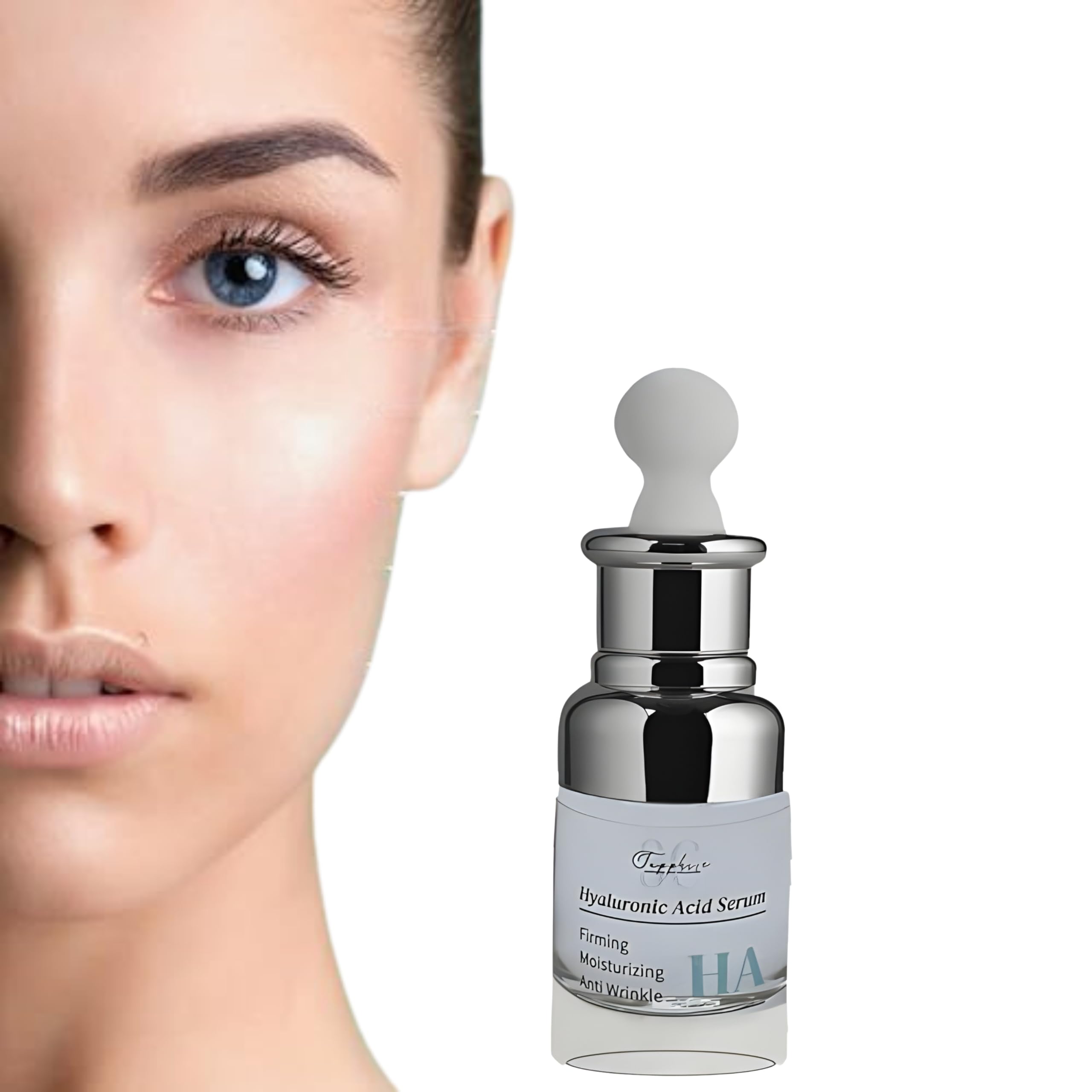 **Hyaluronic Acid Serum for Face - Intense Hydration & Anti-Aging Moisturizer - Non-Greasy, Paraben-Free, Wrinkle-Reducing & Brightening Skincare - Made in USA (1oz) - Perfect for Dry Skin, Fine Lines & Nighttime Routine**