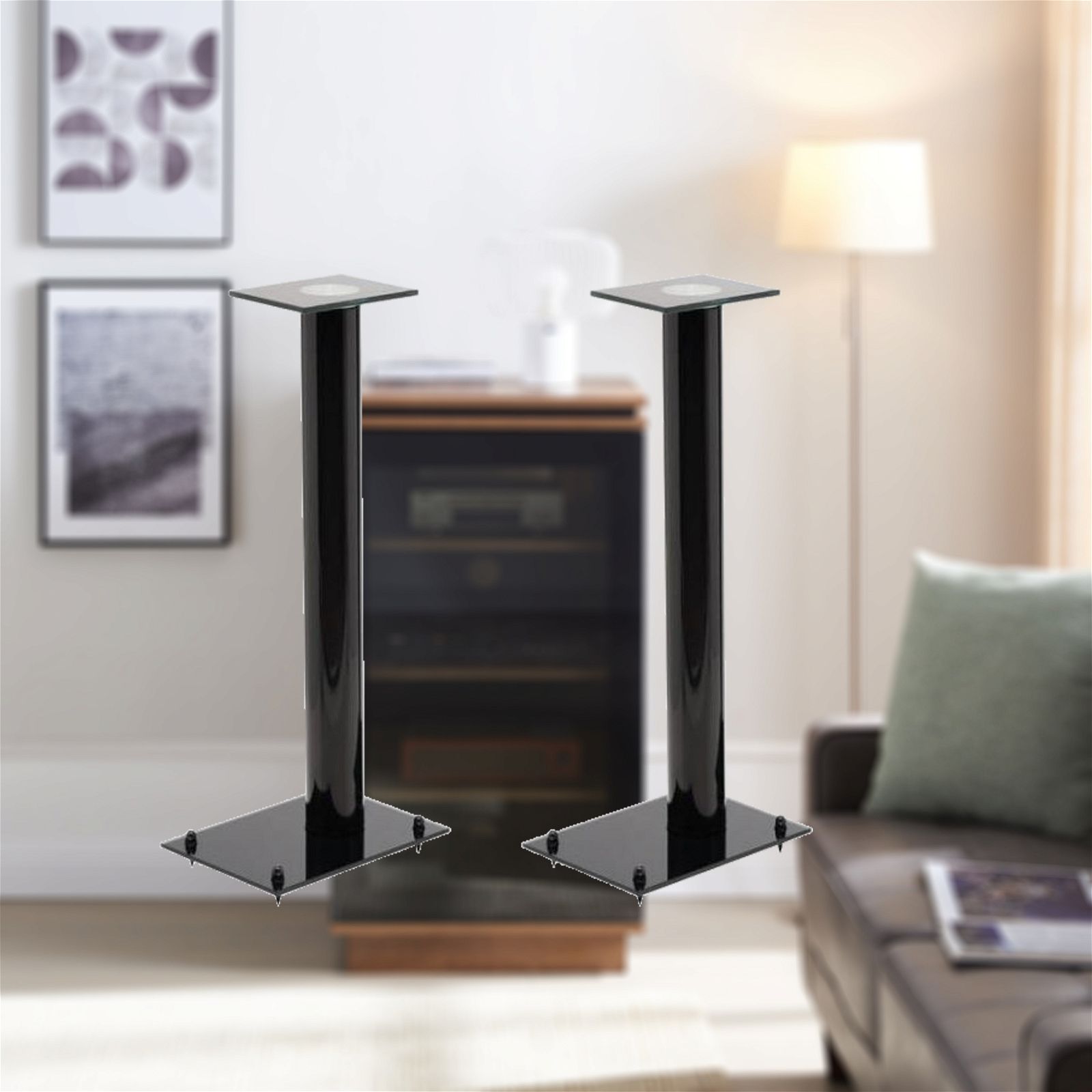 Premium OPAL SS29 Deluxe Speaker Stand by Tauris™ - Heavy Duty Adjustable Height for Home Theater & Studio Monitors - Perfect for Bookshelf Speakers, DJ Equipment & Audio Setups