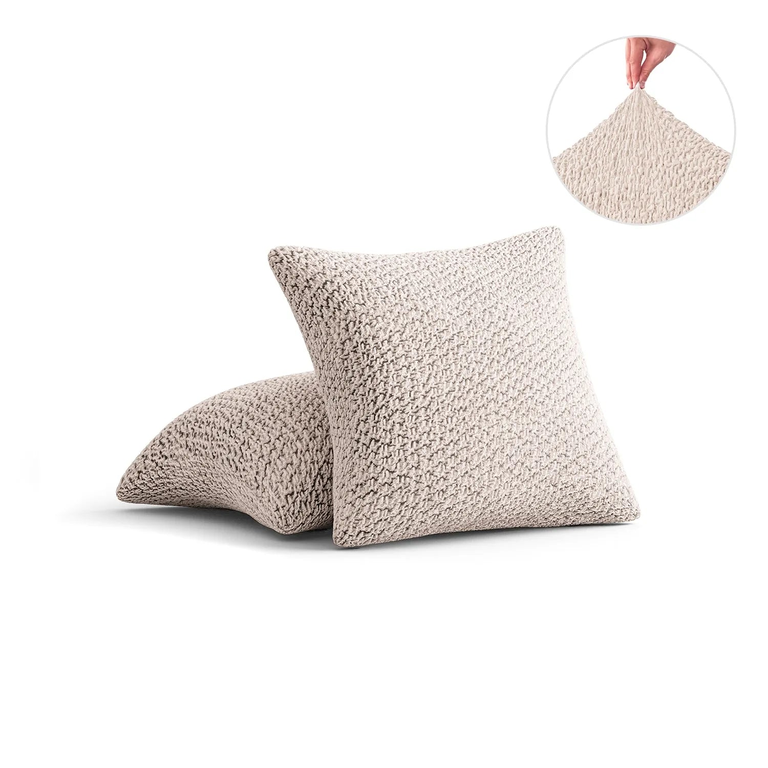 2 Pack Velvet Pillow Slipcovers 16x16 Inches - Soft Luxury Cushion Covers for Sofa, Bed & Home Decor - Perfect for Living Room, Bedroom & Cozy Spaces