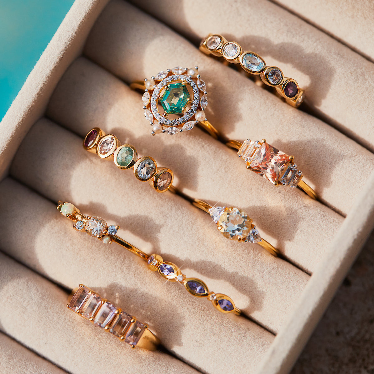 Green Amethyst Garden Party Eden Ring - Elegant Statement Jewelry for Women, Perfect for Weddings, Parties & Special Occasions