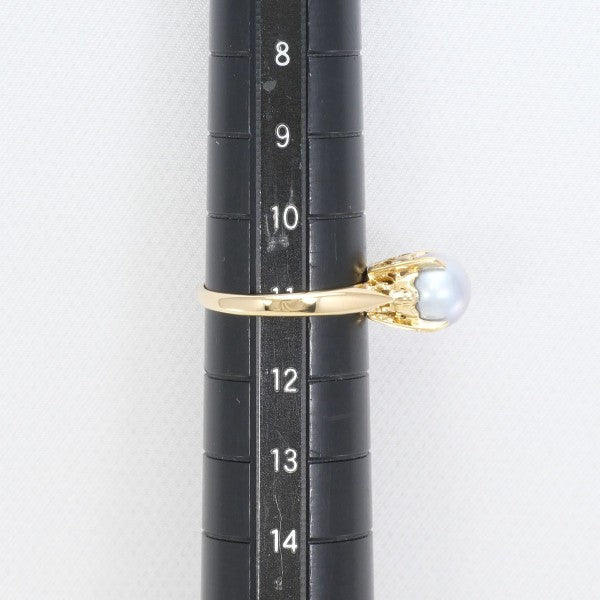 18K Yellow Gold Pearl Ring - 7.5mm Cultured Pearl Vintage Jewelry for Women - Perfect for Weddings, Anniversaries & Special Occasions