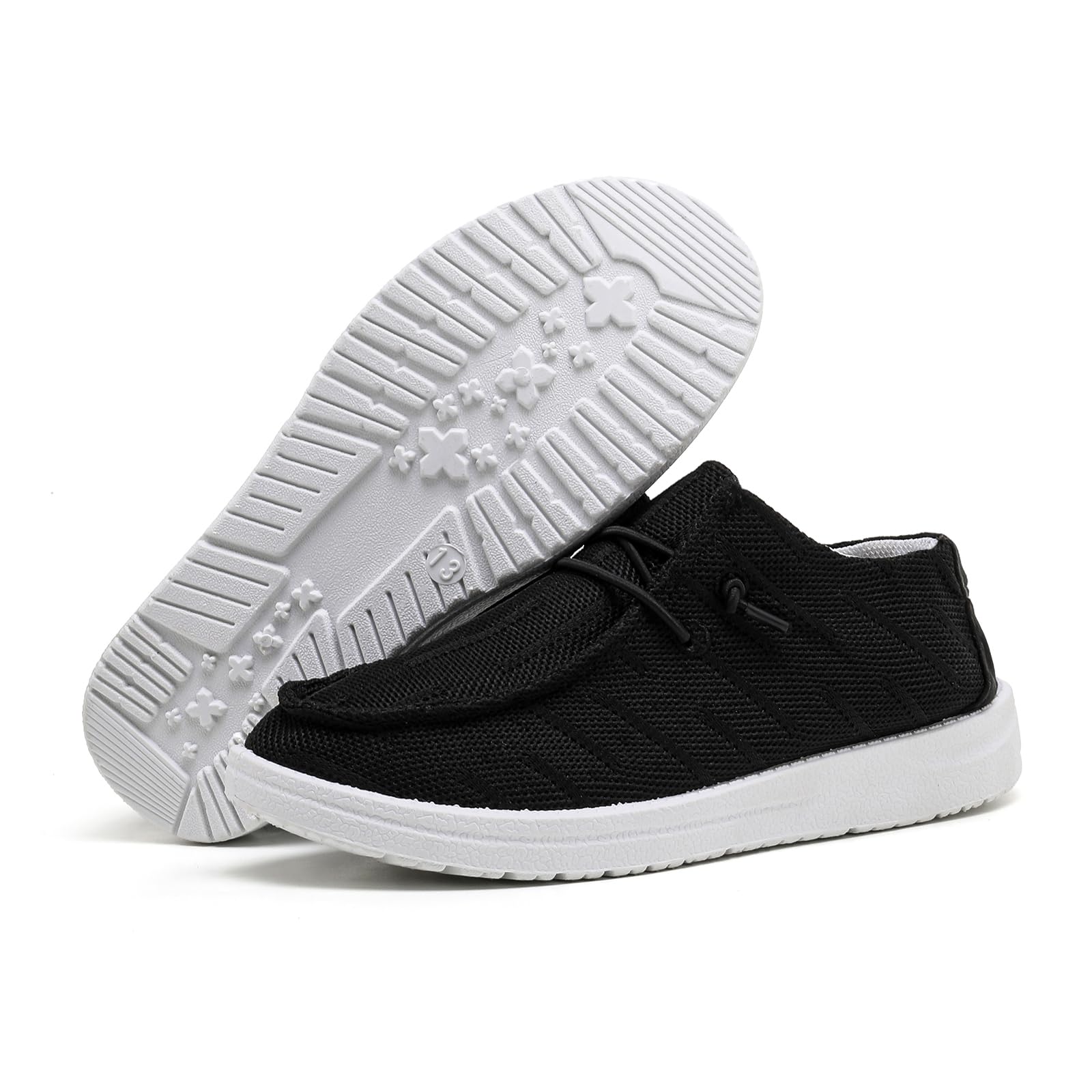 Betrue Kids Boys Girls Breathable Slip-On Loafers - Lightweight Casual Canvas Boat Shoes for Little & Big Kids - Perfect for School, Play & Everyday Wear