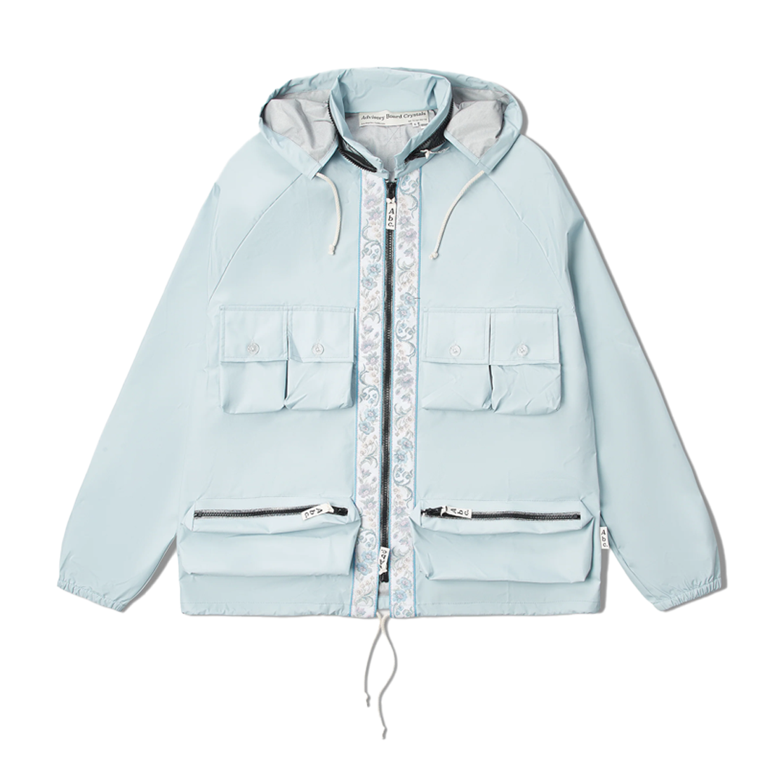 Waterproof Nylon Taffeta Spring Jacket for Women - Light Blue Windbreaker for Outdoor Hiking, Running & Travel