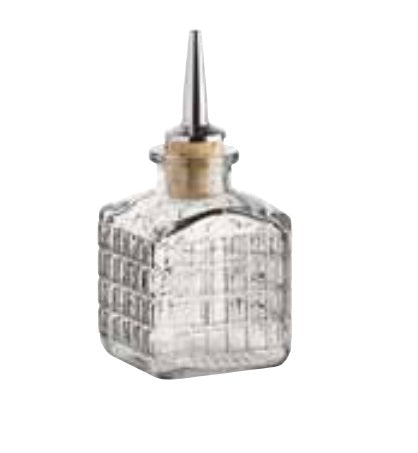 Browne 5.25 Oz Square Glass Bitter Bottle - Perfect for Cocktail Mixing, Bar Accessories & Home Bartending
