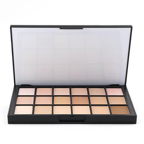 Ben Nye Matte HD Foundation Palette - 18 Colors Professional Makeup Kit for Flawless Coverage | Perfect for Photoshoots, Theater & Special Effects Makeup