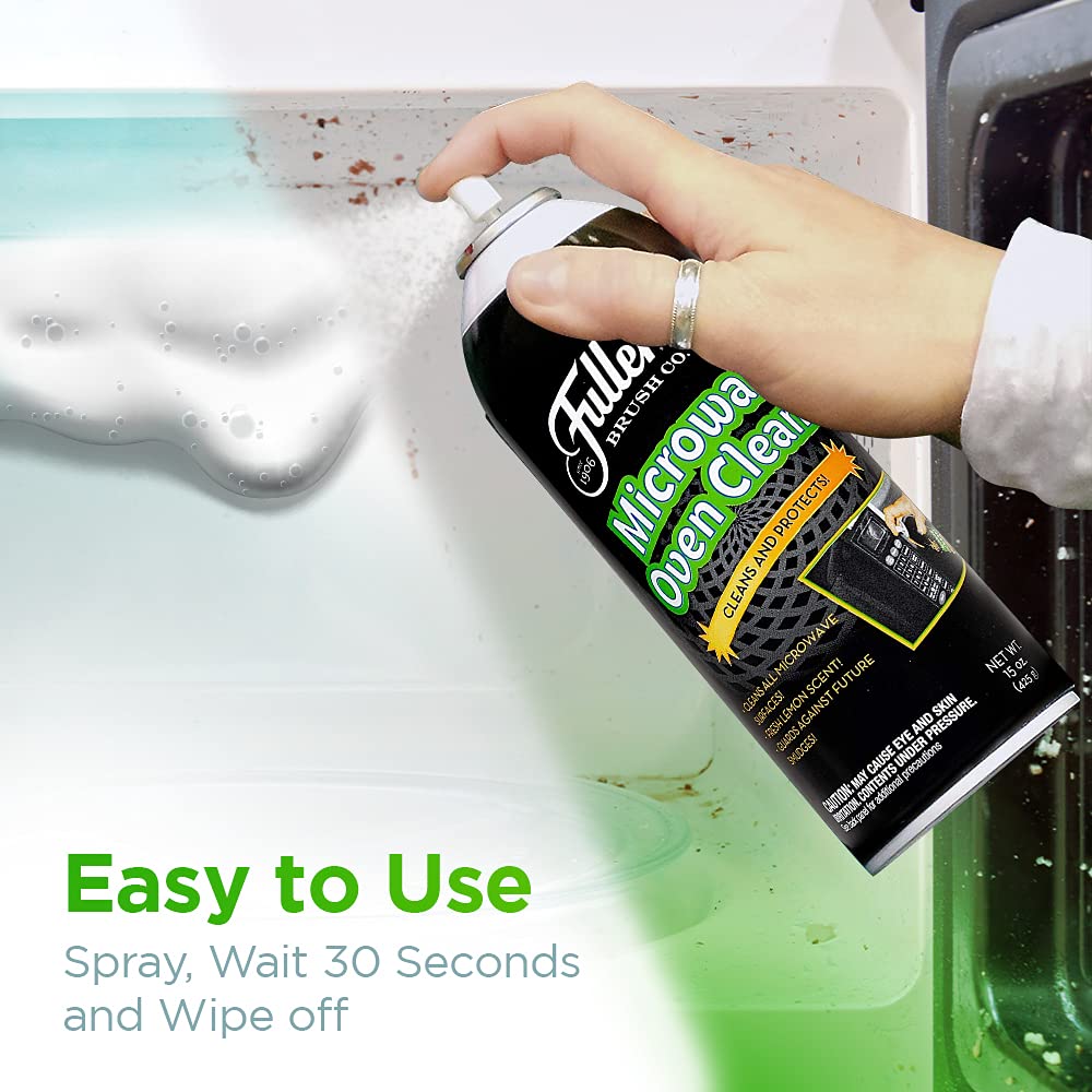 Fuller Brush Microwave Oven Cleaner - Commercial Micro Foam Cleaning Spray & Deodorizer for Convection Ovens, Turbo Ovens & Kitchen Appliances | No Fumes, Removes Grease & Odors | Perfect for Deep Cleaning & Maintaining Sparkling Kitchens