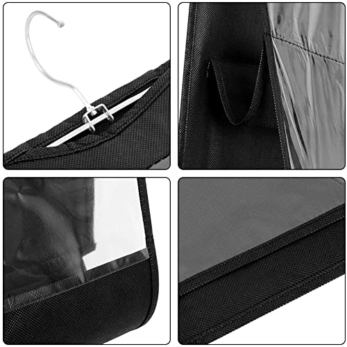 2-Pack Large 8-Pocket Handbag Organizer for Women - Dustproof Washable Purse Insert for Closet & Wardrobe Organization (Black) | Perfect for Travel, Work & Daily Purse Storage