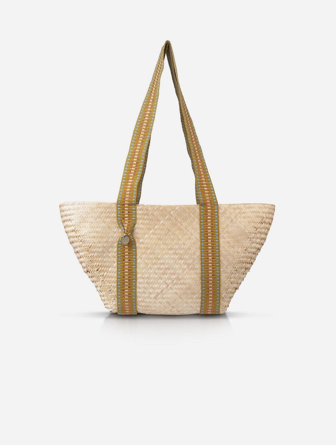 Eco-Friendly Bamboo Vegan Medium Tapered Tote Bag with Copper Stripe - Perfect for Grocery Shopping, Beach Trips & Daily Essentials