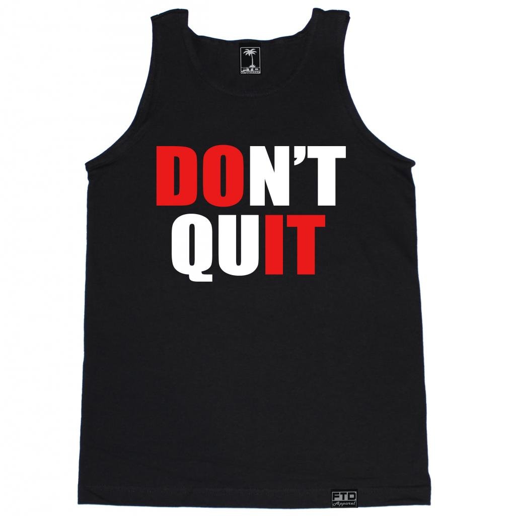 FTD Apparel Men's Motivational 'Don't Quit' Workout Tank Top - Gym, Running & Fitness Training