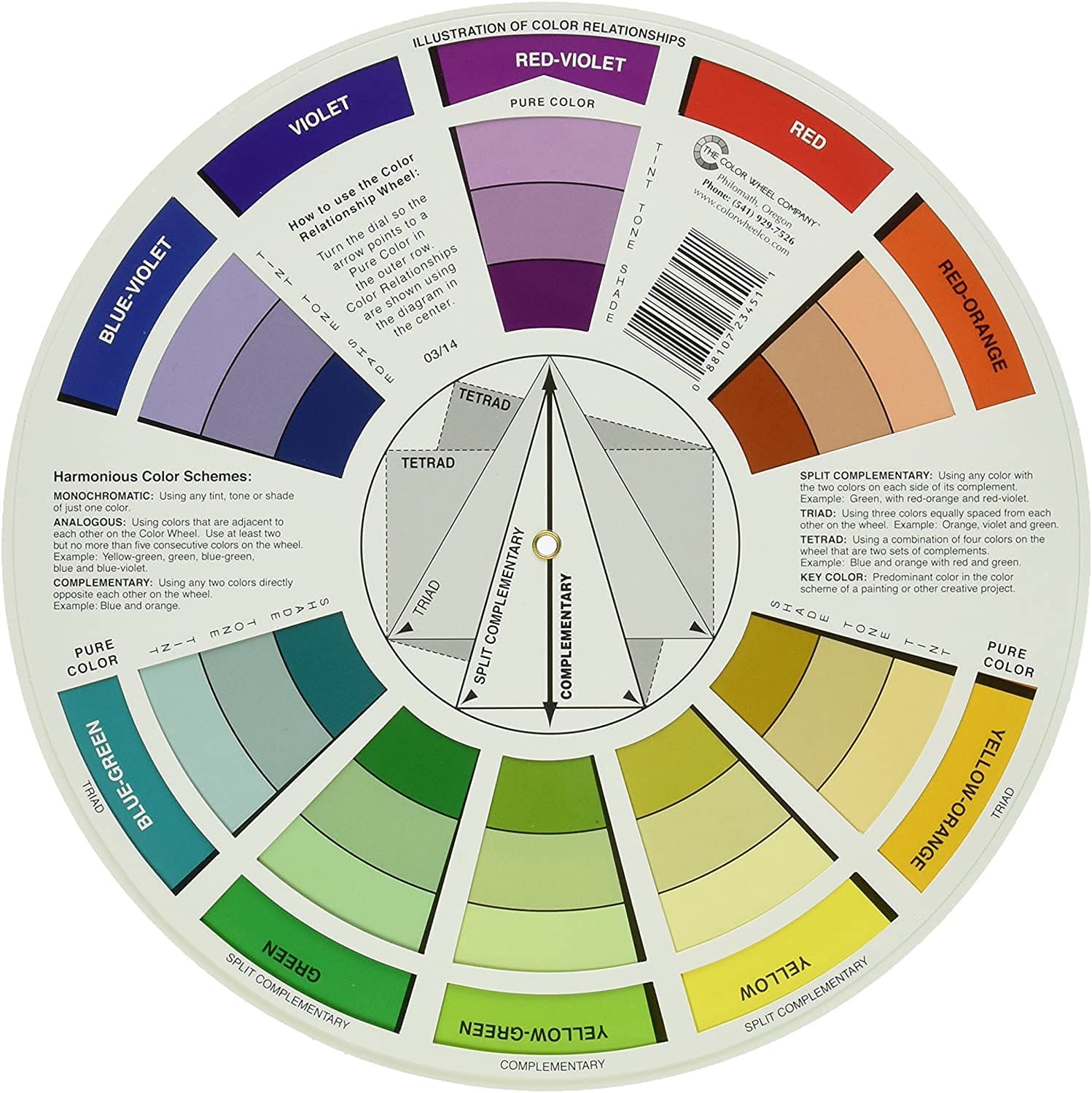 AmigozZ Color Mixing Guide Card - Essential Color Wheel & Relationships Chart for Students, Artists & Designers - Perfect for Painting, Drawing & Graphic Design (1pc)
