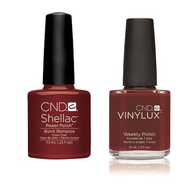 CND Shellac & Vinylux Nail Polish Combo - Burnt Romance | Long-Lasting Gel & Regular Polish Set | Perfect for Salon & Home Manicures, Nail Art Designs & Professional Nail Care