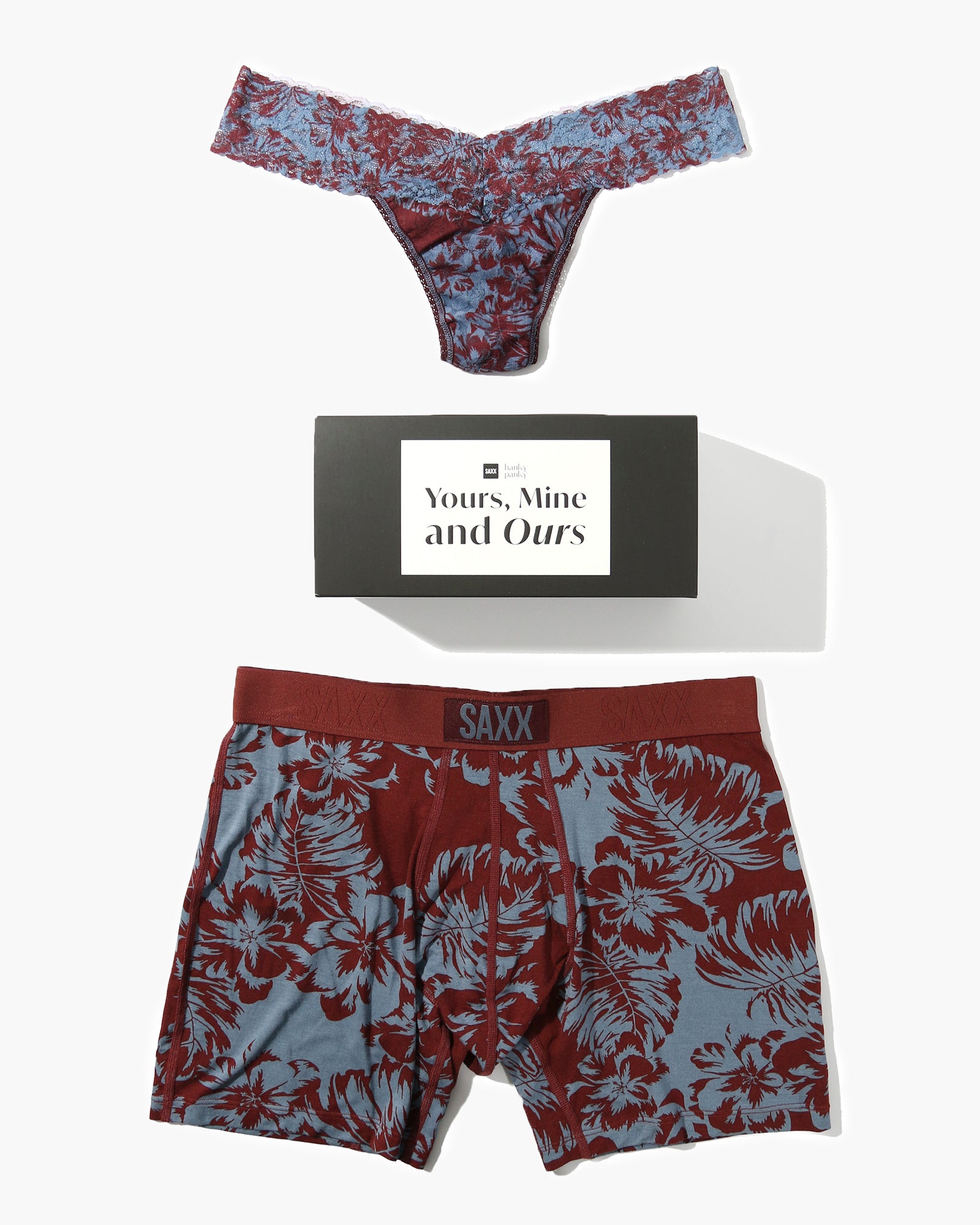 Yours & Mine Hanky Panky Collaboration - Matching Couple Underwear Set | Romantic Lingerie for Valentine's Day, Anniversary & Honeymoon | Soft & Comfortable Intimate Apparel