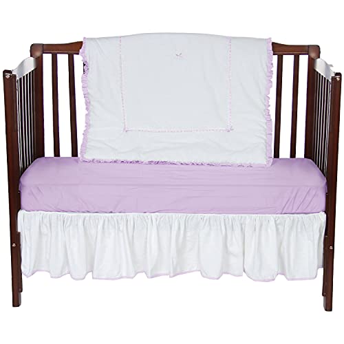 3-Piece Lavender Baby Doll Crib Bedding Set - Soft & Unique Nursery Bedding for Newborns & Toddlers - Perfect for Nursery Decor, Baby Showers & Gift Giving