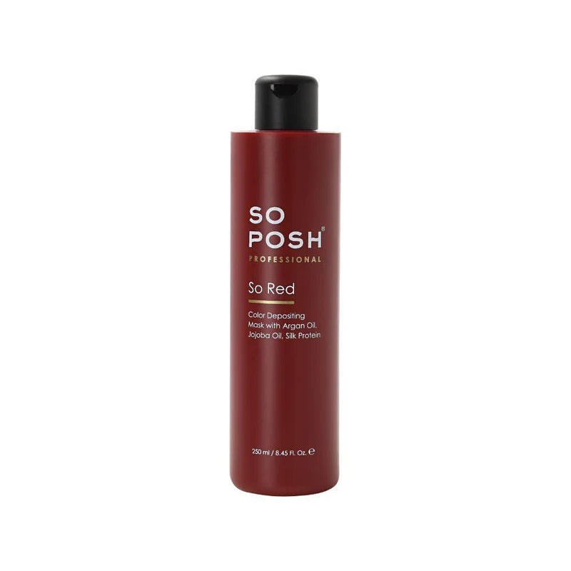 So Posh So Red Color Depositing Hair Mask - Semi-Permanent Hair Color Treatment for Vibrant Red Tones (2 Sizes: 8oz & 16oz) | Perfect for Brunettes, Blondes & Color-Treated Hair at Home or Salon
