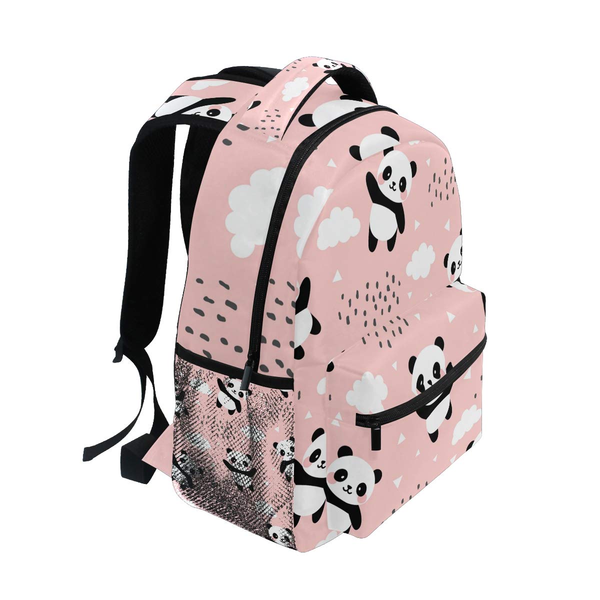 Qilmy Panda Backpack for Girls - Cute School Bookbag with Laptop Compartment, Lightweight Travel Daypack for Students (Pink) - Perfect for School, College, Travel & Daily Use