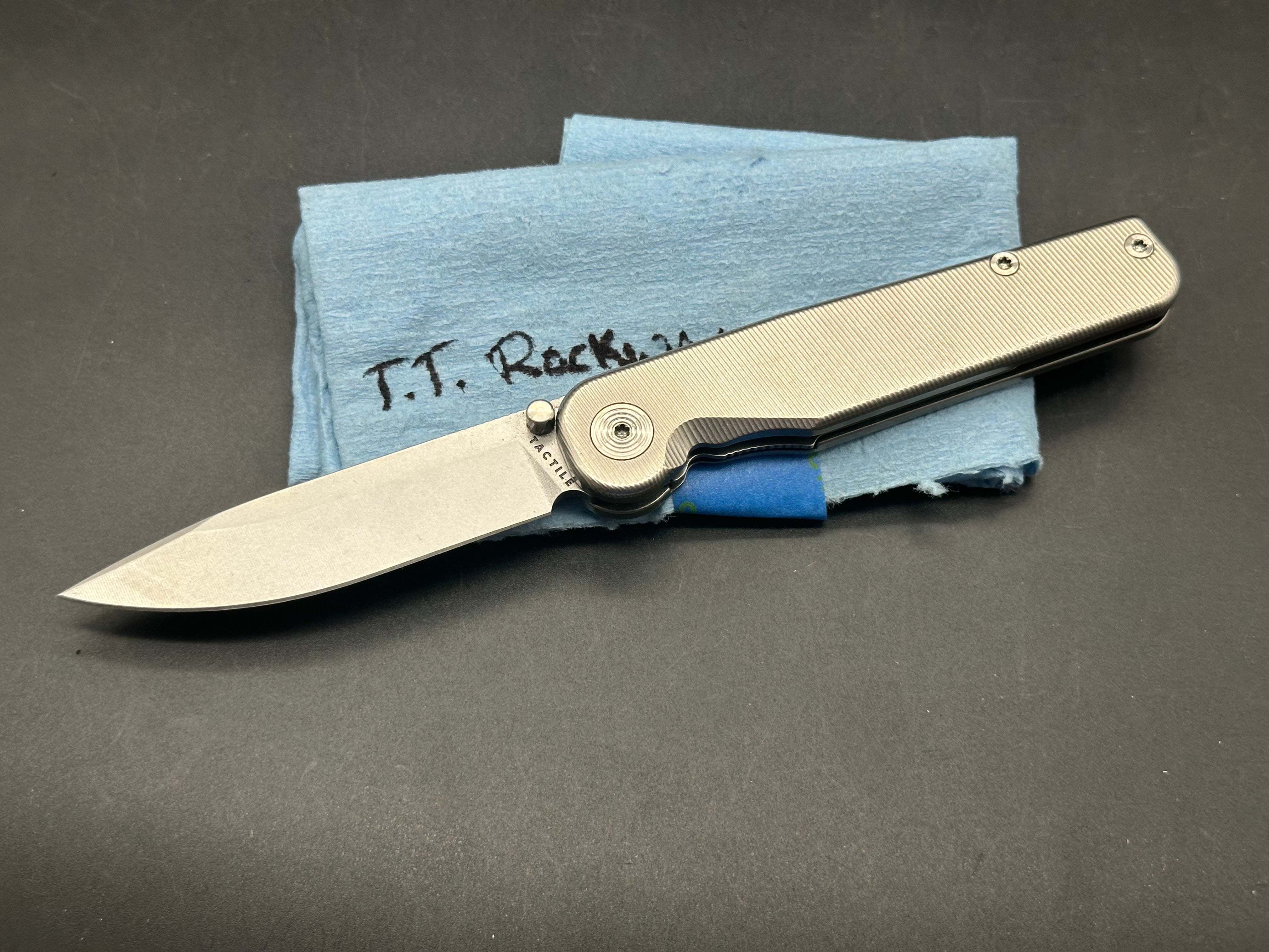 Tactile Turn Rockwall Titanium Pocket Knife with MagnaCut Blade - EDC, Outdoor, Camping & Everyday Carry Knife