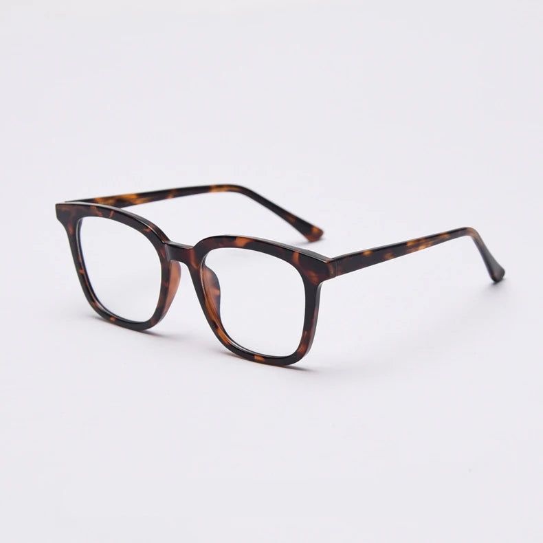CCspace Unisex Full Rim Square TR90 Titanium Frame Eyeglasses 49863 - Lightweight & Durable Glasses for Work, Reading & Everyday Wear