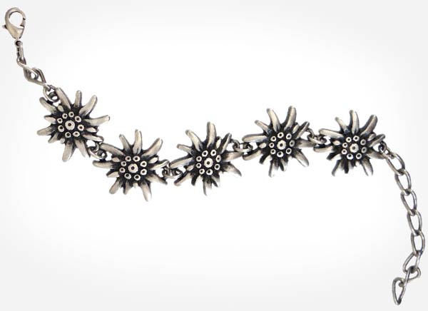 Handmade Pewter Edelweiss Bracelet - Elegant Floral Jewelry for Women | Perfect Gift for Anniversary, Birthday & Special Occasions | Boho & Nature-Inspired Fashion Accessory