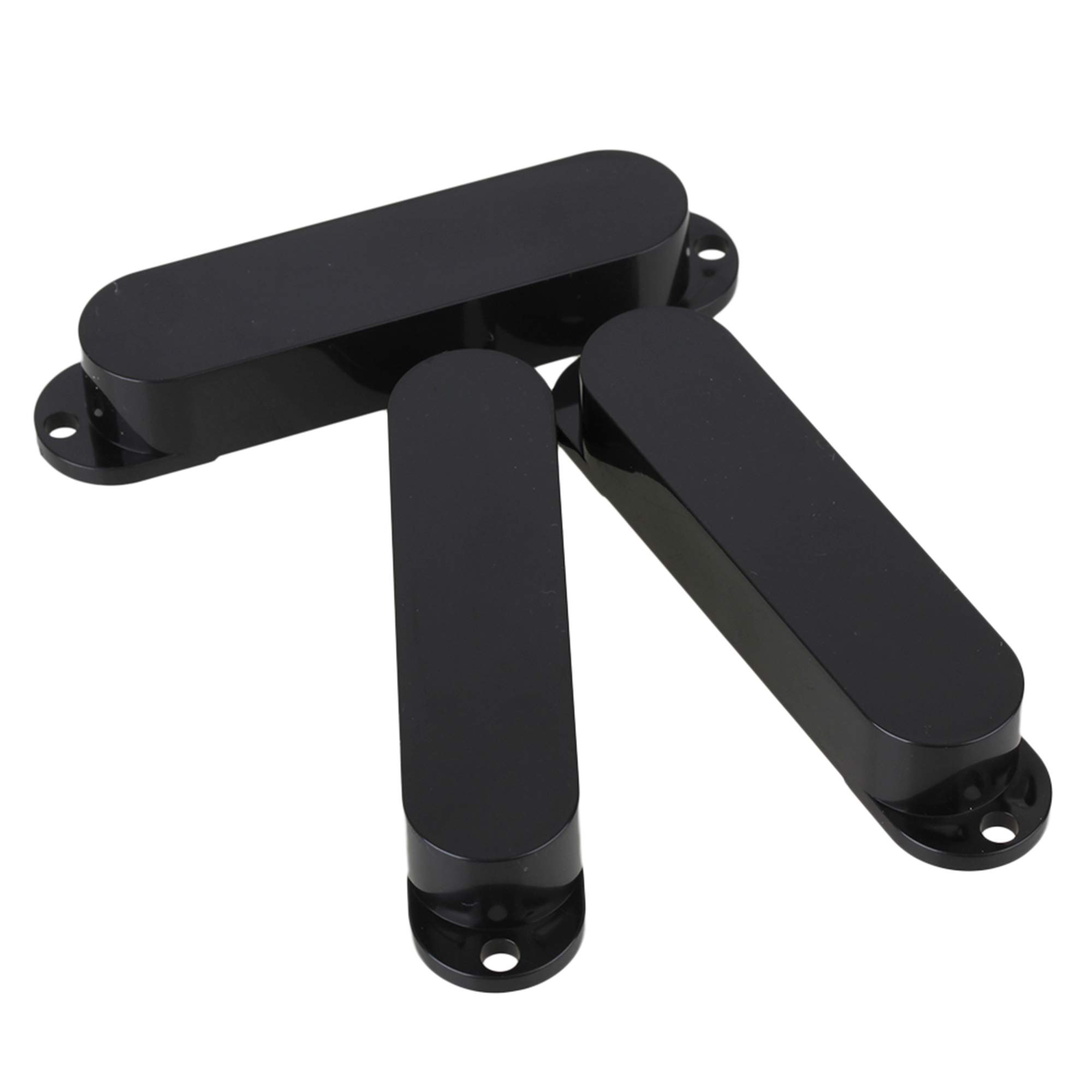 Lovermusic 82mm Black Plastic Closed Shell Electric Guitar Single Coil Pickup Covers (3-Pack) - Perfect for Fender Stratocaster, Telecaster & DIY Guitar Upgrades