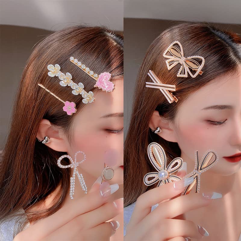 SONPAL Geometric Metal Hair Clips for Women - 8pc Set for Styling