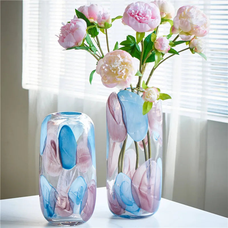Pastel Bloom Hydroponics Vase - Elegant Glass Flower Vase for Home Decor, Office Desk, Wedding Centerpieces & DIY Plant Growing